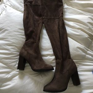 New✨Over the Knee Faux Suede Brown Boots